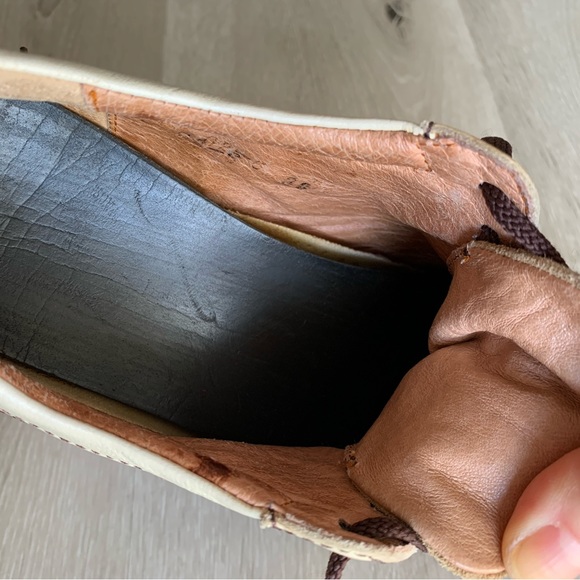 Genuine Leather Oxfords, Cream White, Size 6 - Picture 12 of 16